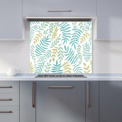 Multicolor Leafs And Branches Kitchen Splashback