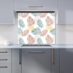 Palm Branches In Natural Colors Kitchen Splashback
