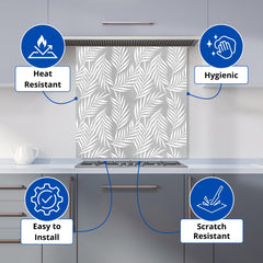 Palm Tree Leaves Kitchen Splashback