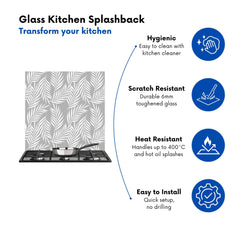 Palm Tree Leaves Kitchen Splashback