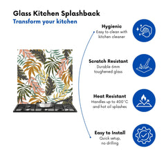 Tropical Leaves Kitchen Splashback