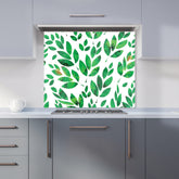 Watercolor Abstract Leaves Kitchen Splashback