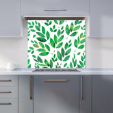 Watercolor Abstract Leaves Kitchen Splashback