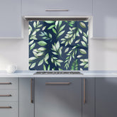 Watercolor Leaves Kitchen Splashback