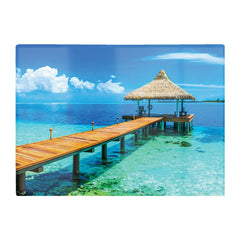 Maldive Beach Resort Glass Chopping Board