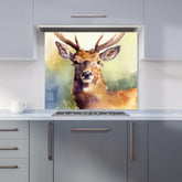 Splendid Stag Watercolour Kitchen Splashback