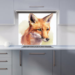 Fox Watercolour Kitchen Splashback
