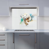 Charging Polar Bear Kitchen Splashback