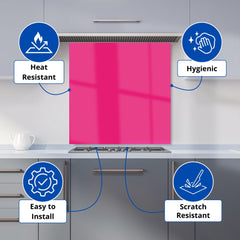 Vivid Pink Kitchen Splashback