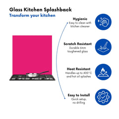 Vivid Pink Kitchen Splashback