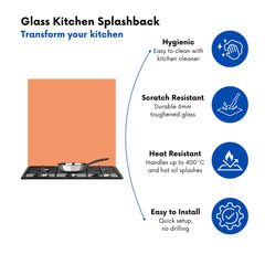 Faded Orange Kitchen Splashback