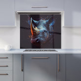 Rhino Face Splashart Kitchen Splashback