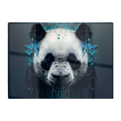 Panda Face Splashart Dark Background Glass Chopping Board