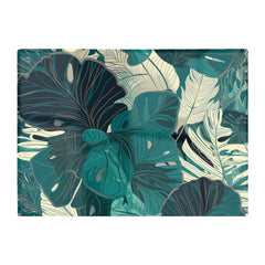 Tropical Green Leaves Glass Chopping Board