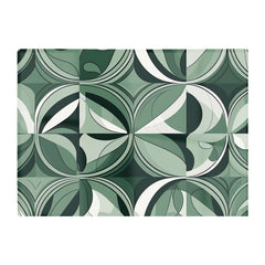 Geometric Green Black Glass Chopping Board