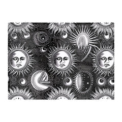 Moon And Sun Black White Glass Chopping Board