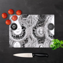Abstract Moon And Sun Glass Chopping Board