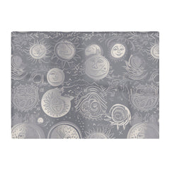 Sun And Moon In Grey Glass Chopping Board