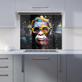 Coloured Splashart Monkey Face Kitchen Splashback