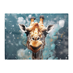 Splashart Giraffe Face Glass Chopping Board