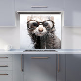 Splashart Ferret With Glasses Kitchen Splashback