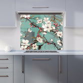 Pink Blossom Asian Design Kitchen Splashback