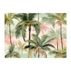 Palm Trees Pattern Glass Chopping Board