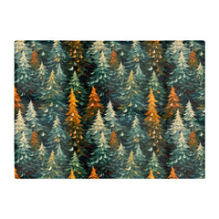Impasto Style Christmas Trees Glass Chopping Board