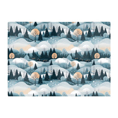 Dreamy Snowy Christmas Scene Glass Chopping Board