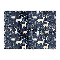 Reindeer Whimsical Illustration Pattern Glass Chopping Board