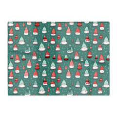 Hand Drawn Joyful Santa Hats Glass Chopping Board