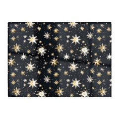 Silver Gold Snowflake Pattern Glass Chopping Board