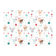 Happy Reindeer With Christmas Lights Glass Chopping Board