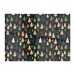 Boho Inspired Christmas Trees Glass Chopping Board