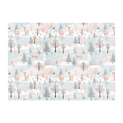 Whimsical Christmas Winter Wonderland Glass Chopping Board