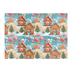 Christmas Gingerbread House Glass Chopping Board