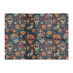 Dia De Los Muertos Skulls Glass Chopping Board