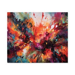 A Vibrant Abstract Painting Of Halloween Kitchen Splashback