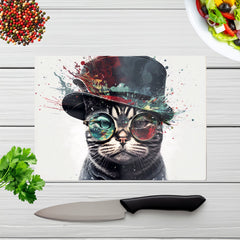American Shorthair Cat Splashart Chopping Board