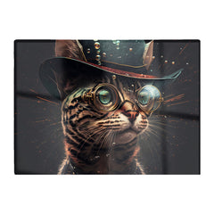 Bengal Cat Face Glasses Splashart Chopping Board
