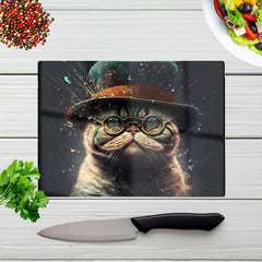 Shorthair Cat Splashart Chopping Board