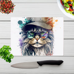 Maine Coon Cat Splashart Chopping Board