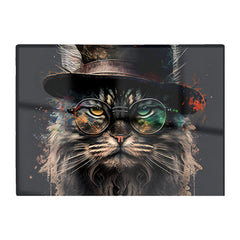 Maine Coon Cat With Glasses Splashart Chopping Board