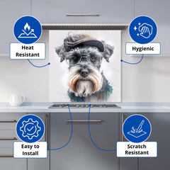 Miniature Schnauzer Dog Splashart Kitchen Splashback