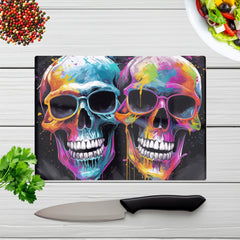 Splashart Happy Skeletons In Glasses Chopping Board