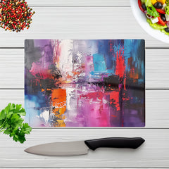 Vibrant Metropolis: A Palette Of Emotions Chopping Board