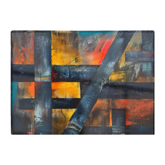 Geometric Interplay: Abstract Patterns Chopping Board