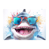 Splashart Shark In Glasses Chopping Board