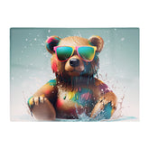 Splashart Bear In Glasses Chopping Board