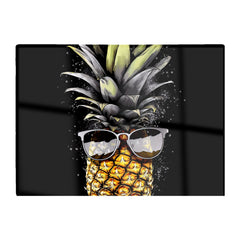 Splashart Pineapple In Glasses Chopping Board